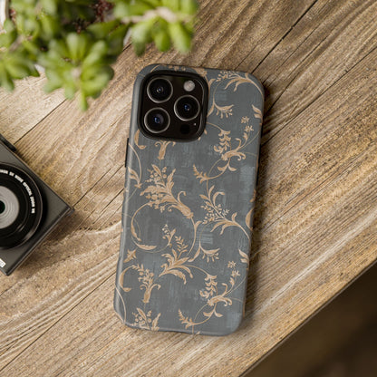 Old-Fashioned Flower Phone Case – Aesthetic Protective Cover for iPhone & Samsung - JGUS