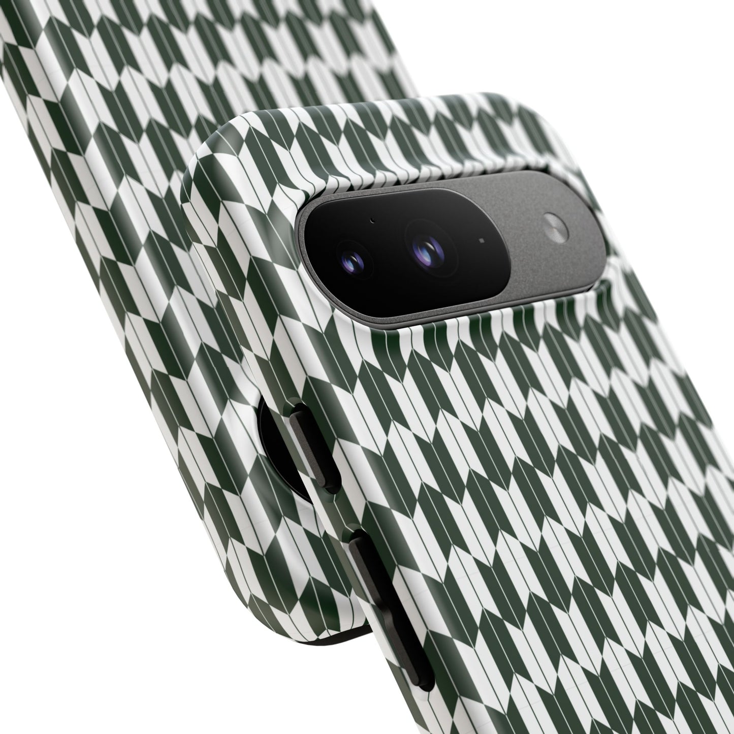 Green Harmony Geometric Phone Case – Durable, Slim, and MagSafe Compatible - JGUS