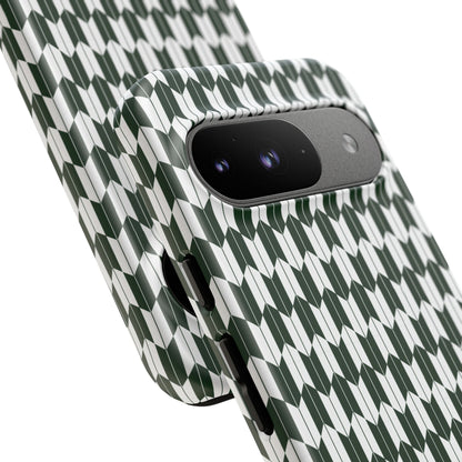 Green Harmony Geometric Phone Case – Durable, Slim, and MagSafe Compatible - JGUS
