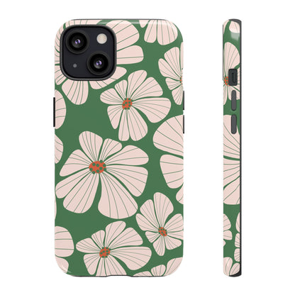 Retro Floral Abstract Phone Case – Vintage 70s & 80s Aesthetic for iPhone & Samsung - JGUS