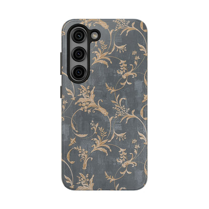 Old-Fashioned Flower Phone Case – Aesthetic Protective Cover for iPhone & Samsung