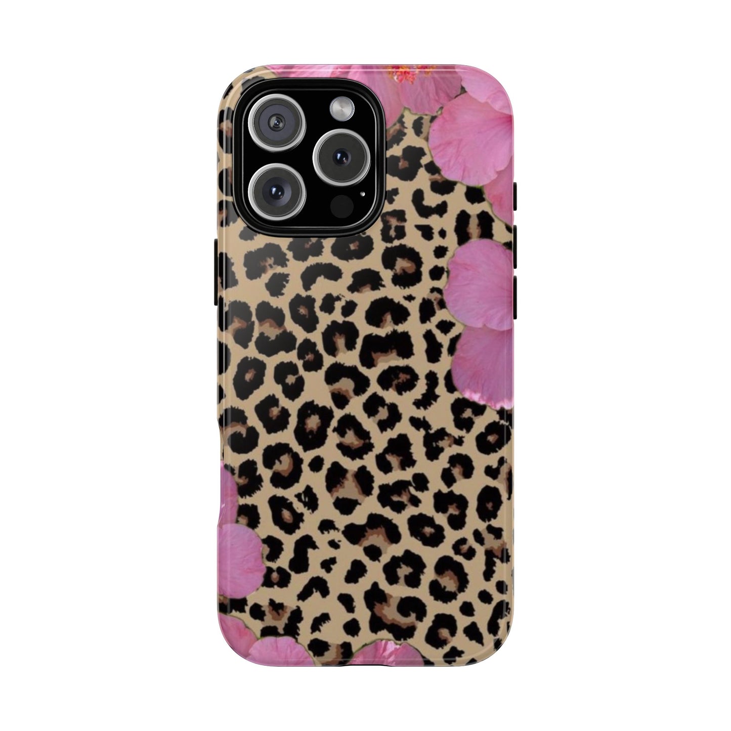 Leopard Bloom Pink Floral Phone Case – Trendy Animal Print Case for iPhone & Samsung