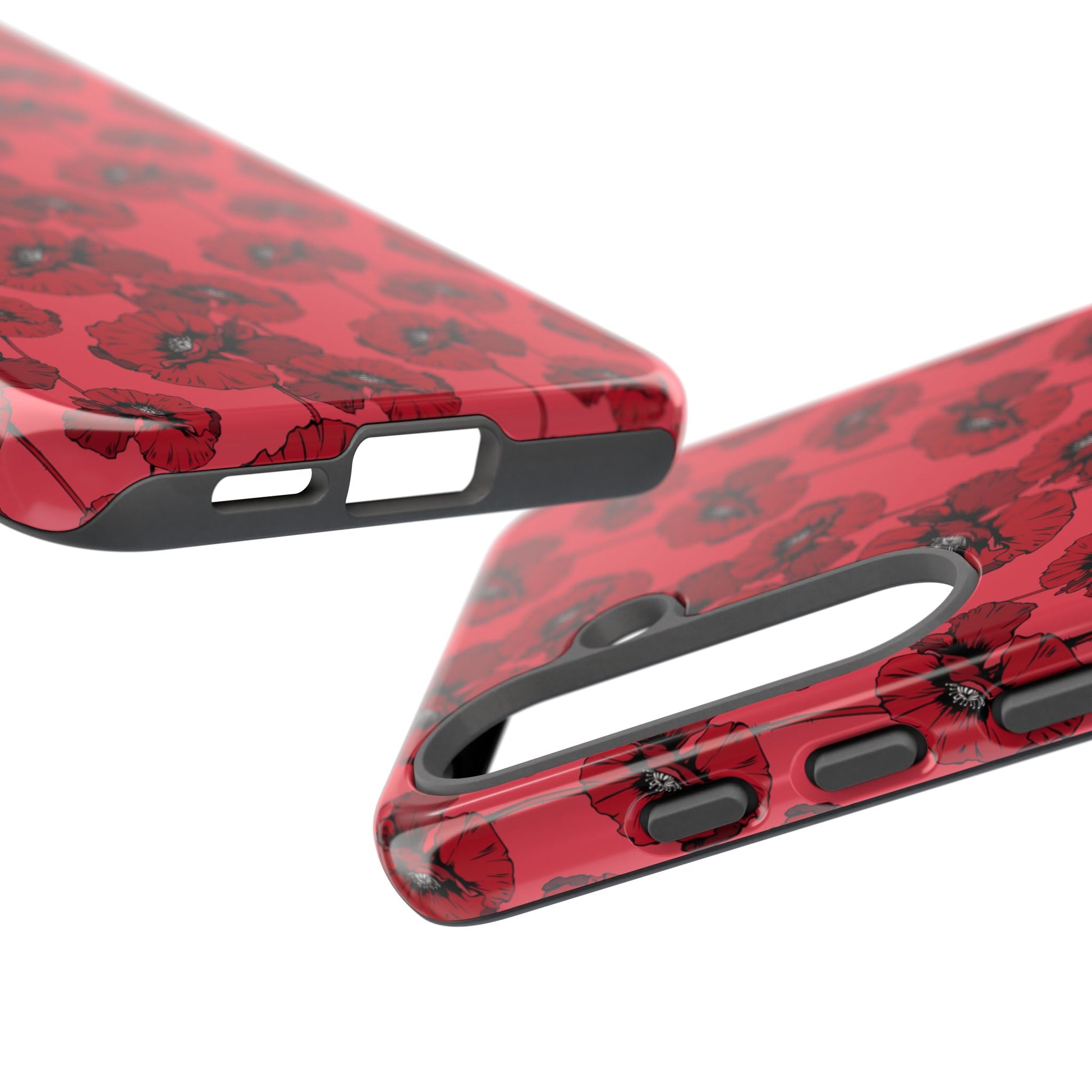 Red Poppy Phone Case for iPhone, Samsung & Google Pixel – Bold Floral Statement Aesthetic - JGUS