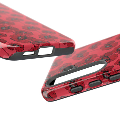 Red Poppy Phone Case for iPhone, Samsung & Google Pixel – Bold Floral Statement Aesthetic - JGUS