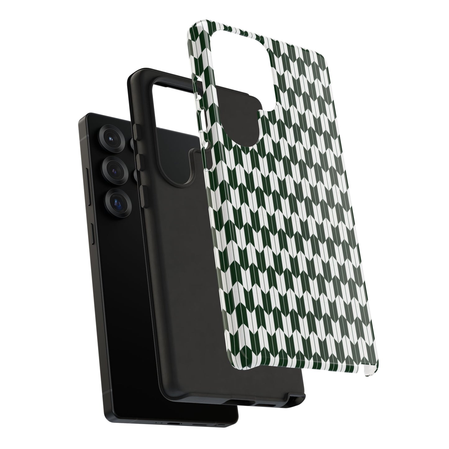 Green Harmony Geometric Phone Case – Durable, Slim, and MagSafe Compatible - JGUS