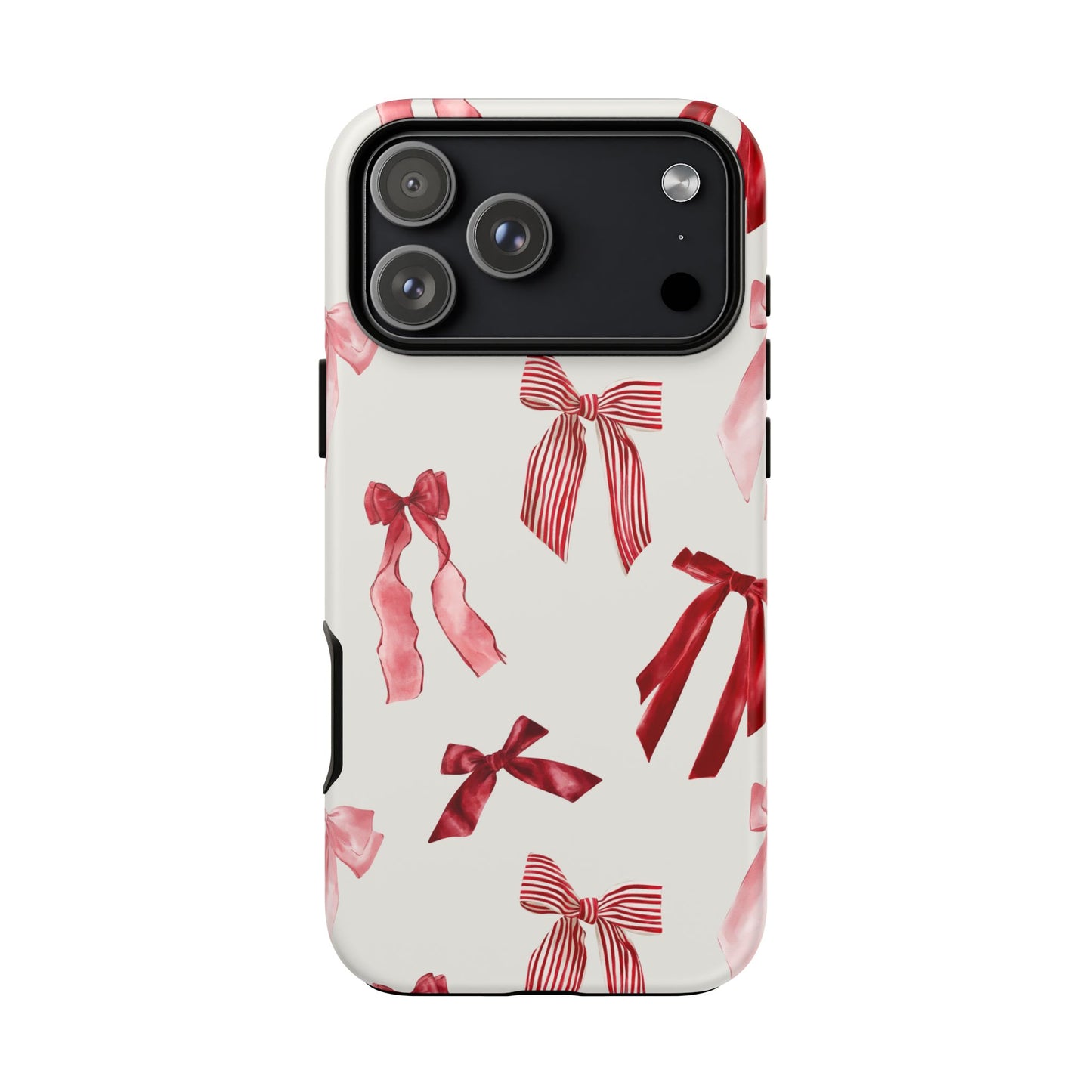 Burgundy Chic Bow Design Phone Case - JGUS