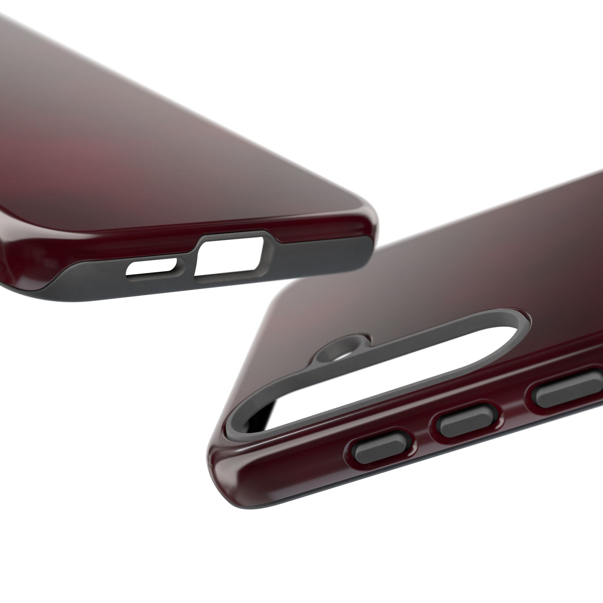 Vintage Burgundy Cherry Phone Case – Elegant Floral Design for iPhone 17 & Samsung Galaxy | Tough Protective Cover - JGUS