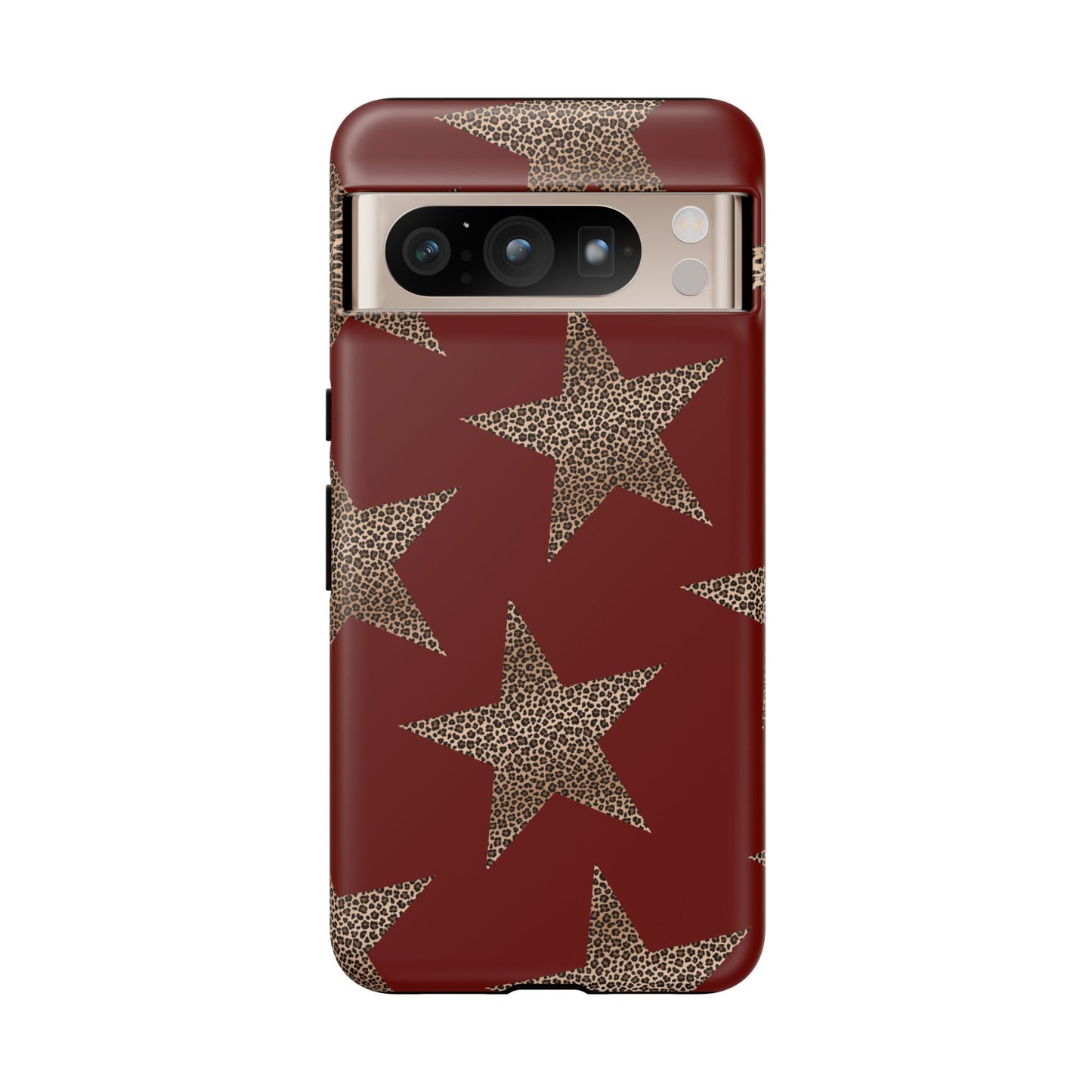 Leopard Star Luxe - Burgundy Edition | Aesthetic Coquette Phone Case for iPhone & Galaxy - JGUS