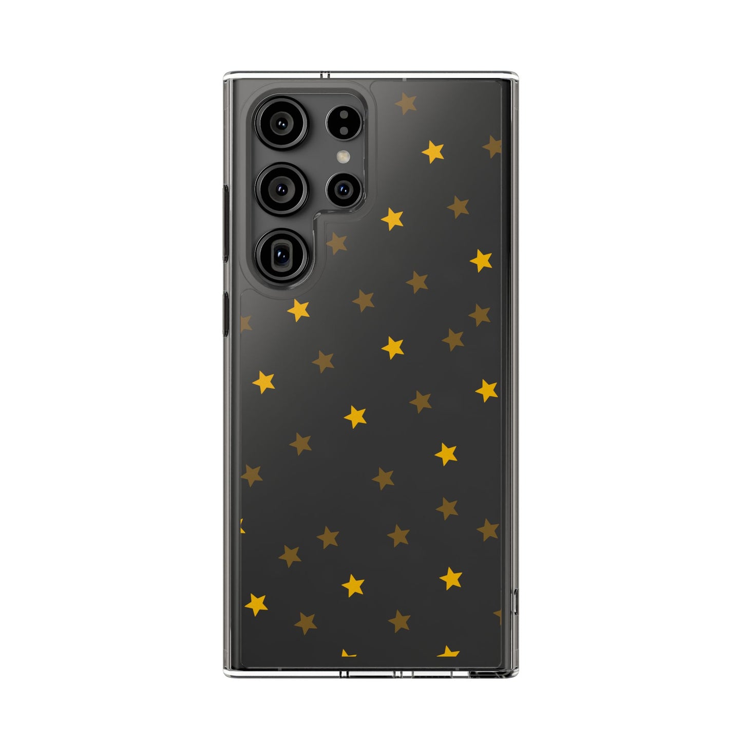 Yellow Stars Clear Phone Case – Stylish, Durable Protection