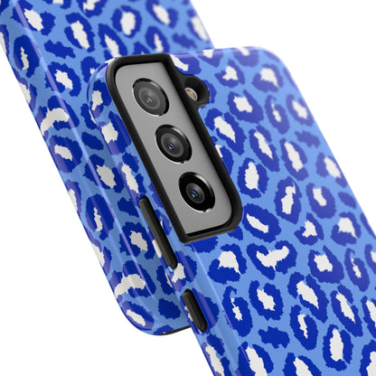 Leopard Vibes - Blue Edition Phone Case for iPhone & Samsung - Stylish & Durable Animal Print Case