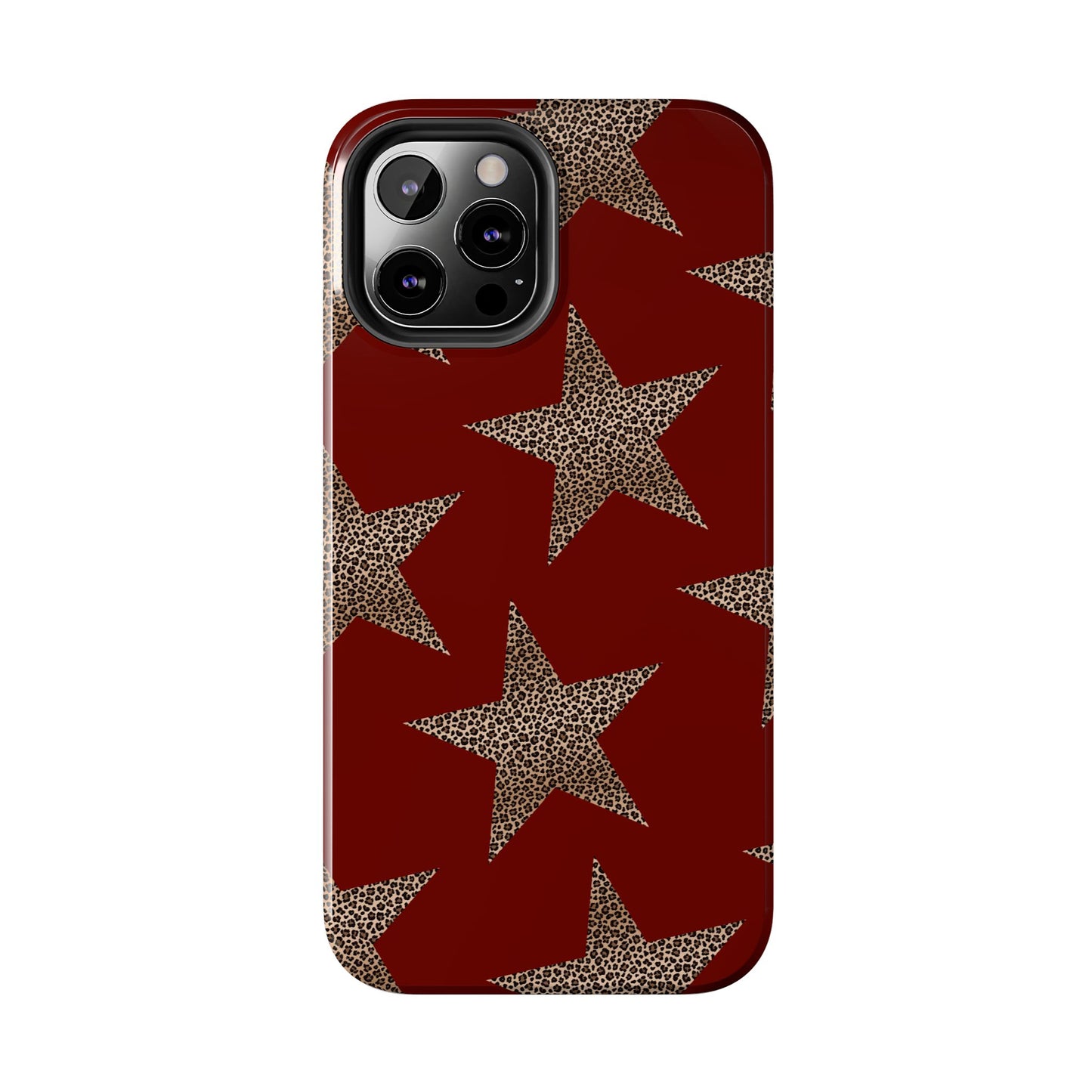 Leopard Star Luxe - Burgundy Edition | Aesthetic Coquette Phone Case for iPhone & Galaxy