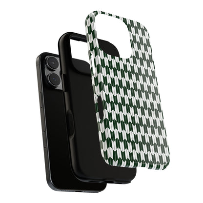 Green Harmony Geometric Phone Case – Durable, Slim, and MagSafe Compatible - JGUS