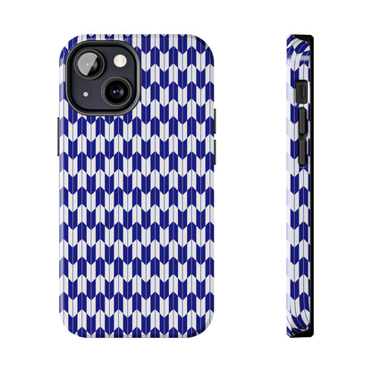 Blue Harmony Geometric Phone Case – Durable, Slim, and MagSafe Compatible