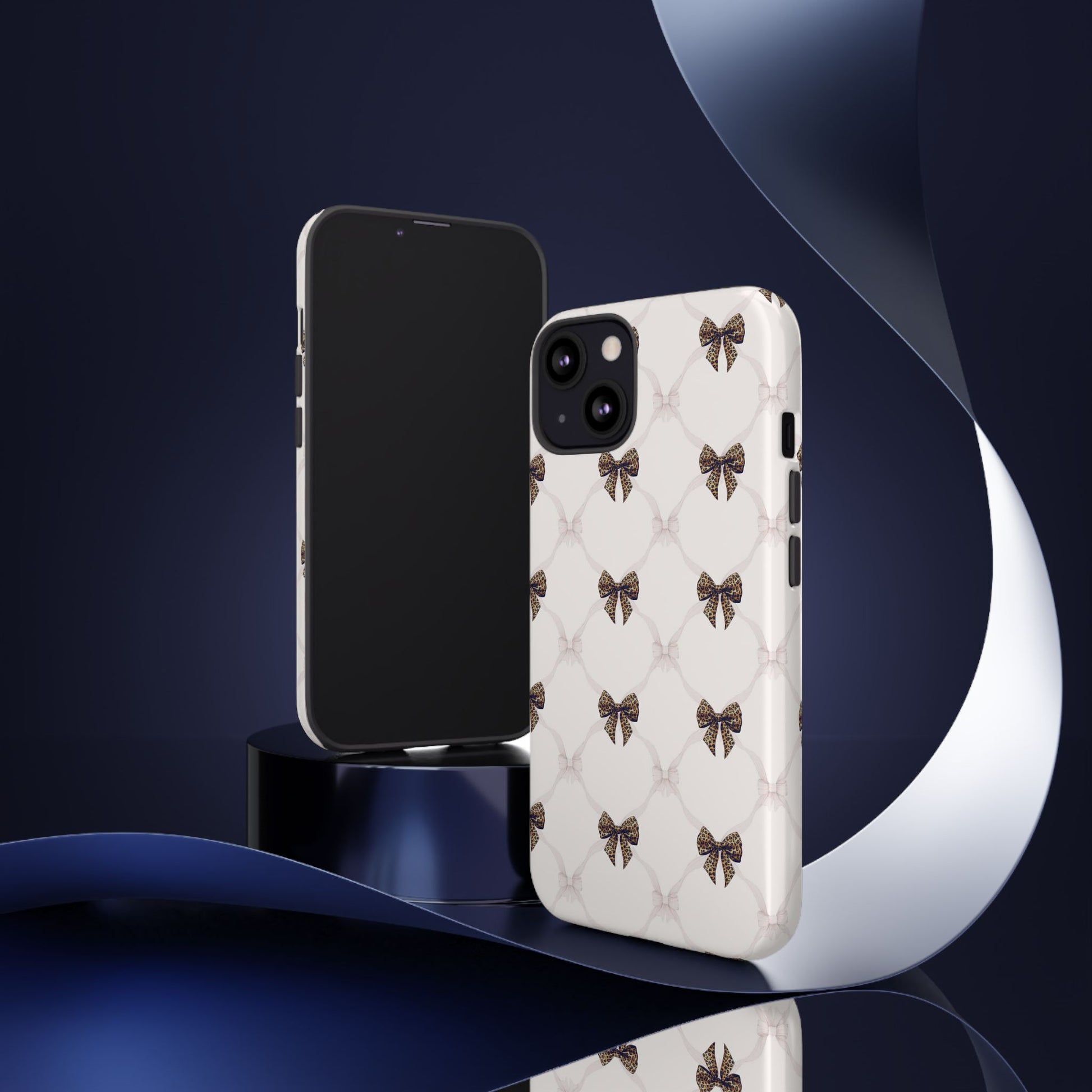 Chic Bow Pattern Phone Case | Elegant Clear Protective Case | Stylish iPhone & Samsung Cover - JGUS