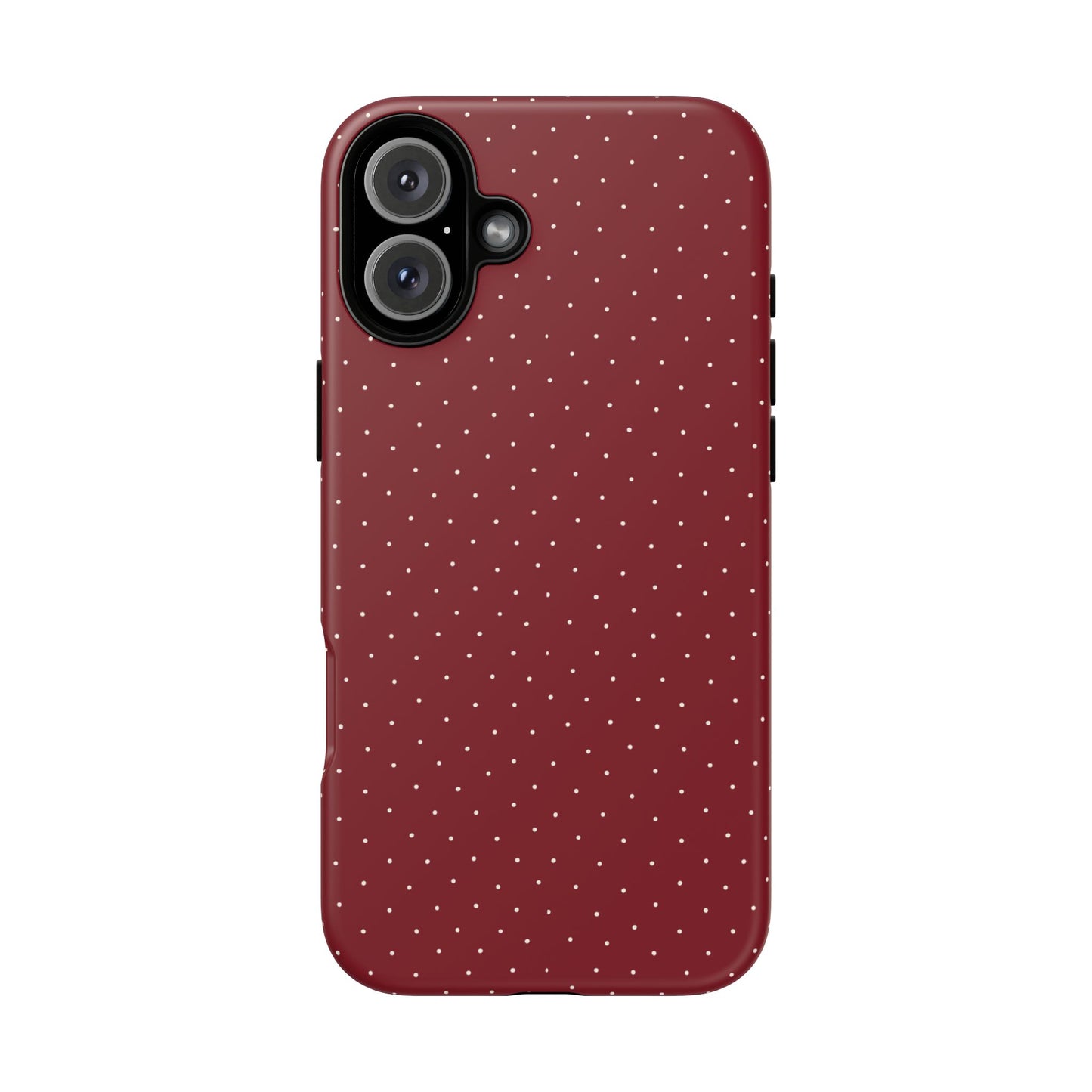 Burgundy  & White Dots Case - JGUS