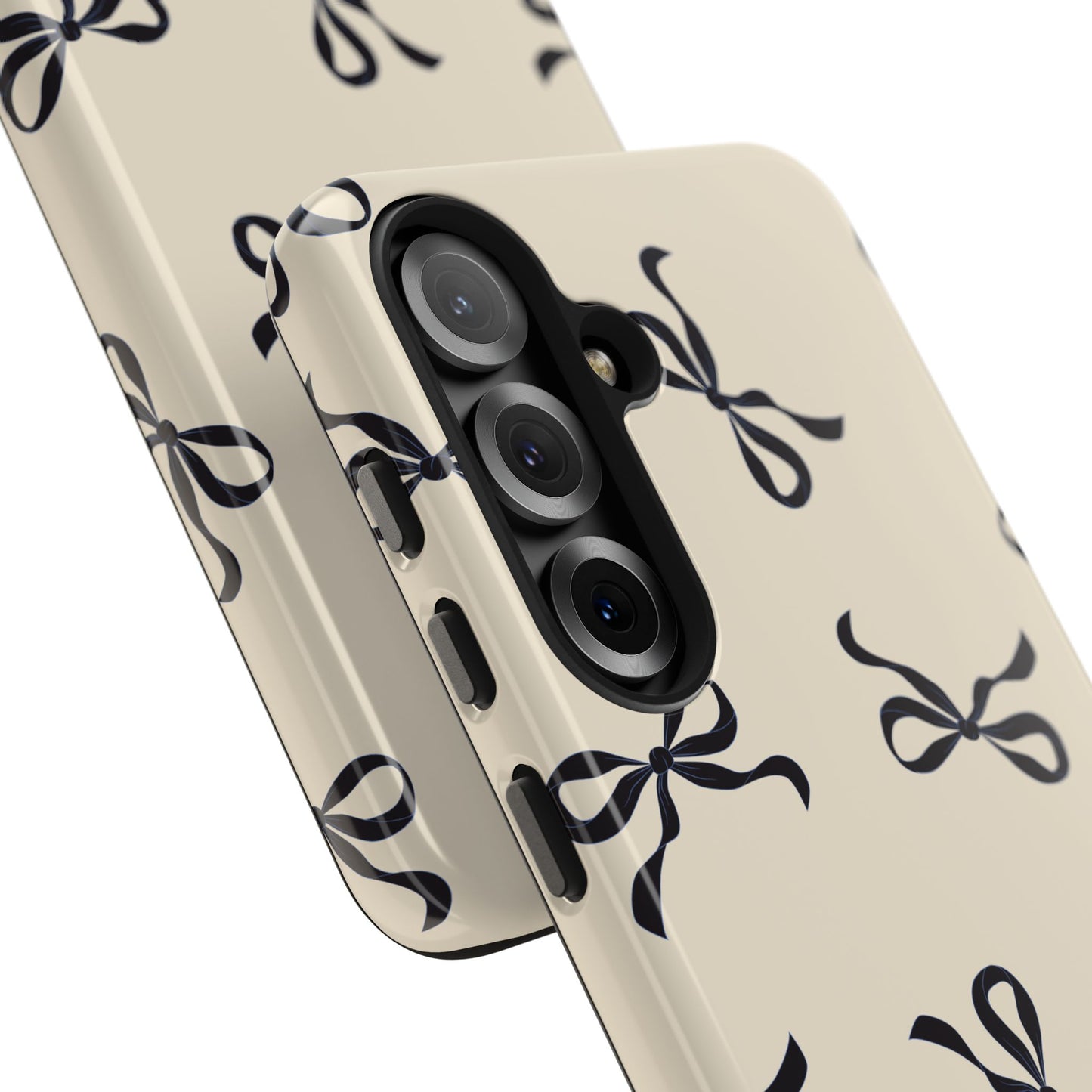 Beige and Black Bow Phone Case