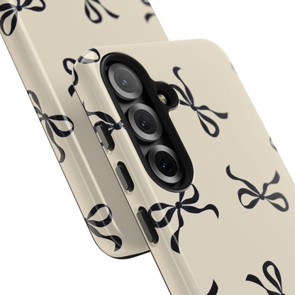 Beige and Black Bow Phone Case