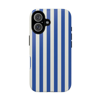 Title: Blue & White Stripe Phone Case – Classic Nautical Pattern for iPhone & Samsung - JGUS