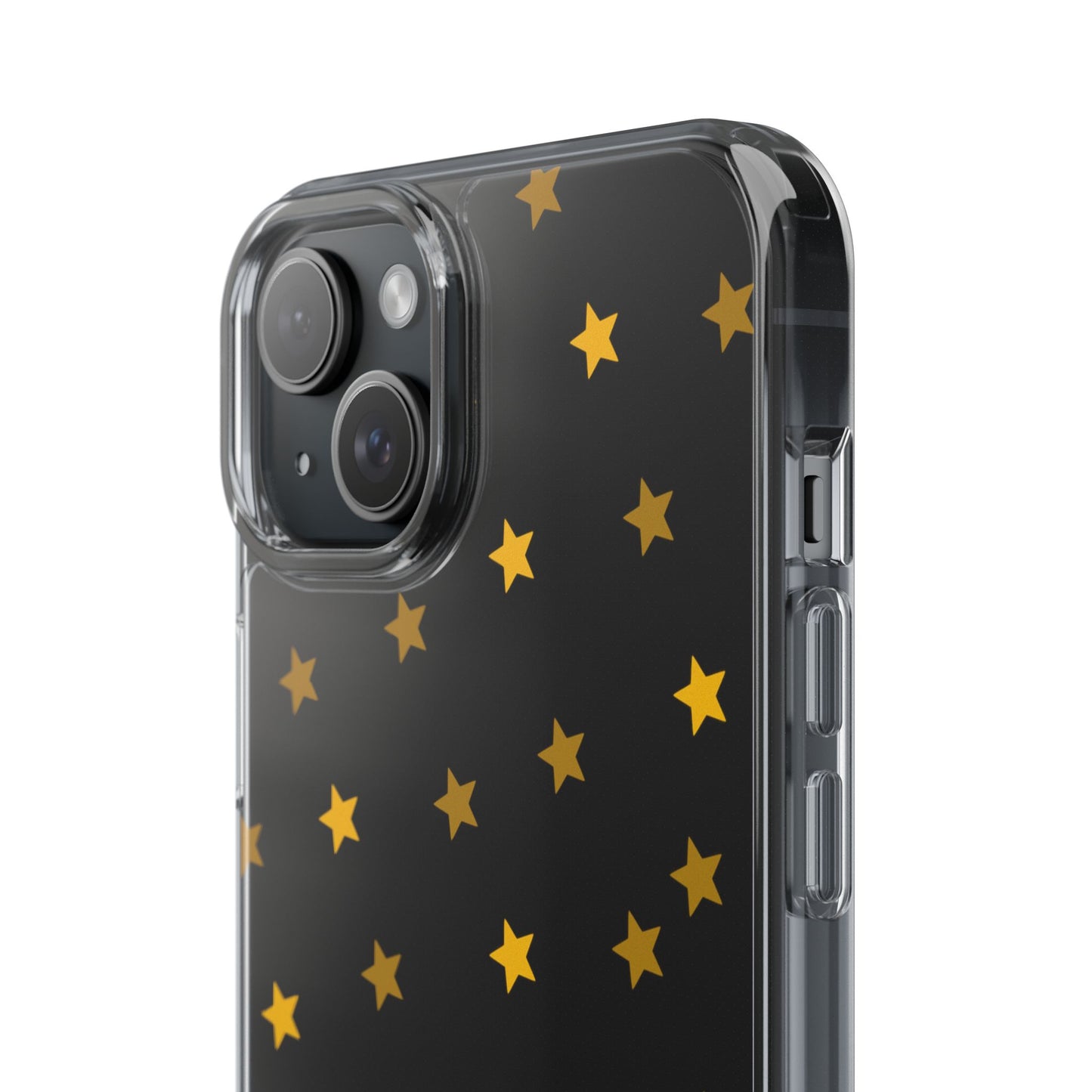 Yellow Stars Clear Phone Case – Stylish, Durable Protection