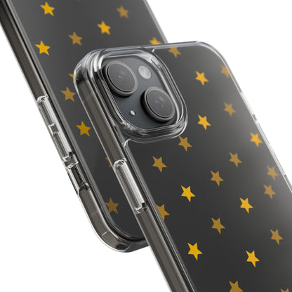 Yellow Stars Clear Phone Case – Stylish, Durable Protection