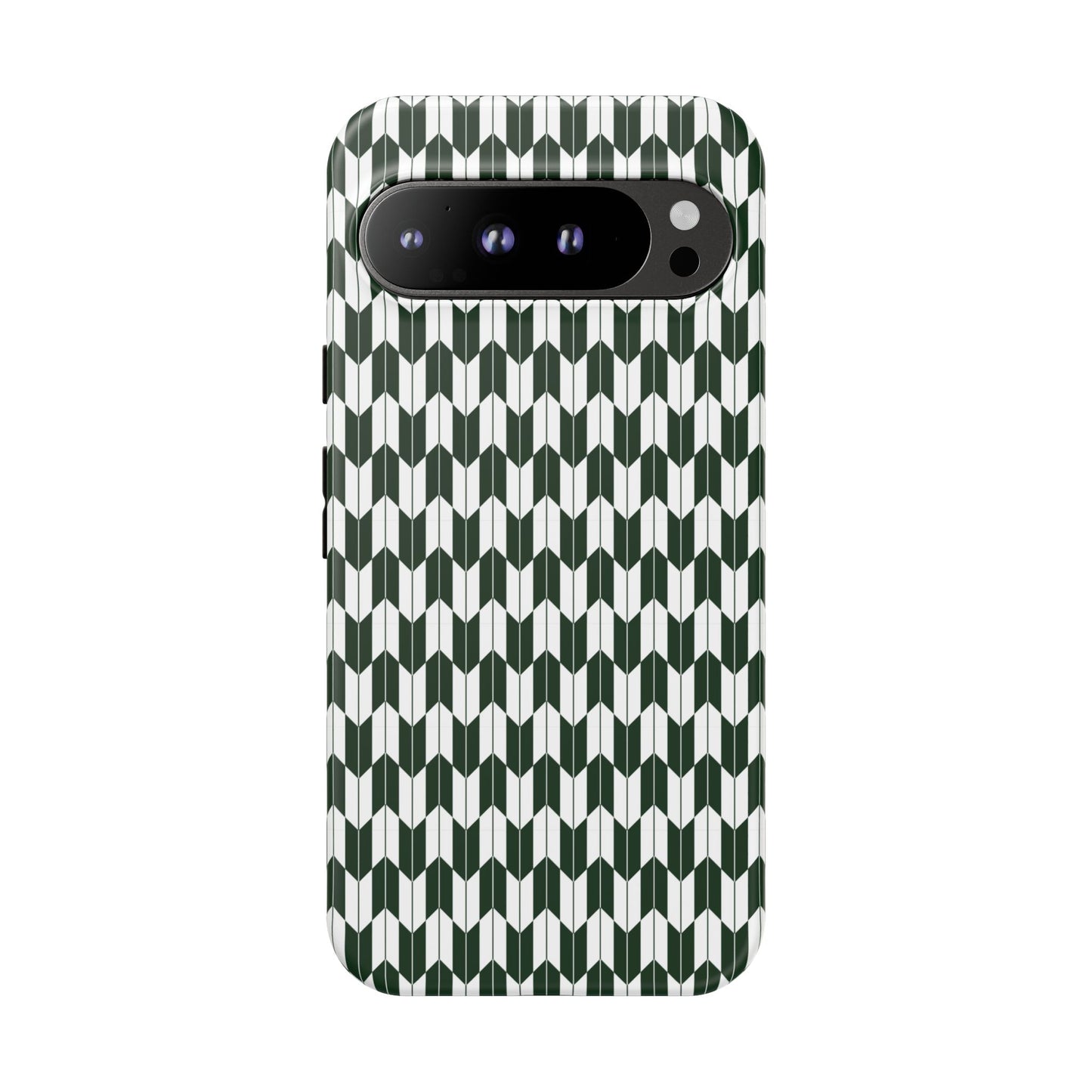 Green Harmony Geometric Phone Case – Durable, Slim, and MagSafe Compatible - JGUS