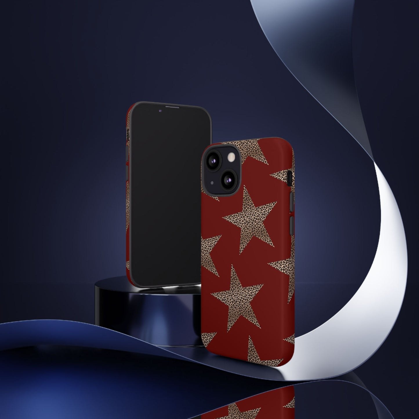 Leopard Star Luxe - Burgundy Edition | Aesthetic Coquette Phone Case for iPhone & Galaxy - JGUS