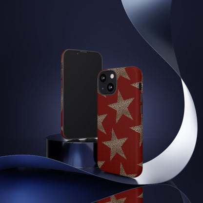 Leopard Star Luxe - Burgundy Edition | Aesthetic Coquette Phone Case for iPhone & Galaxy - JGUS