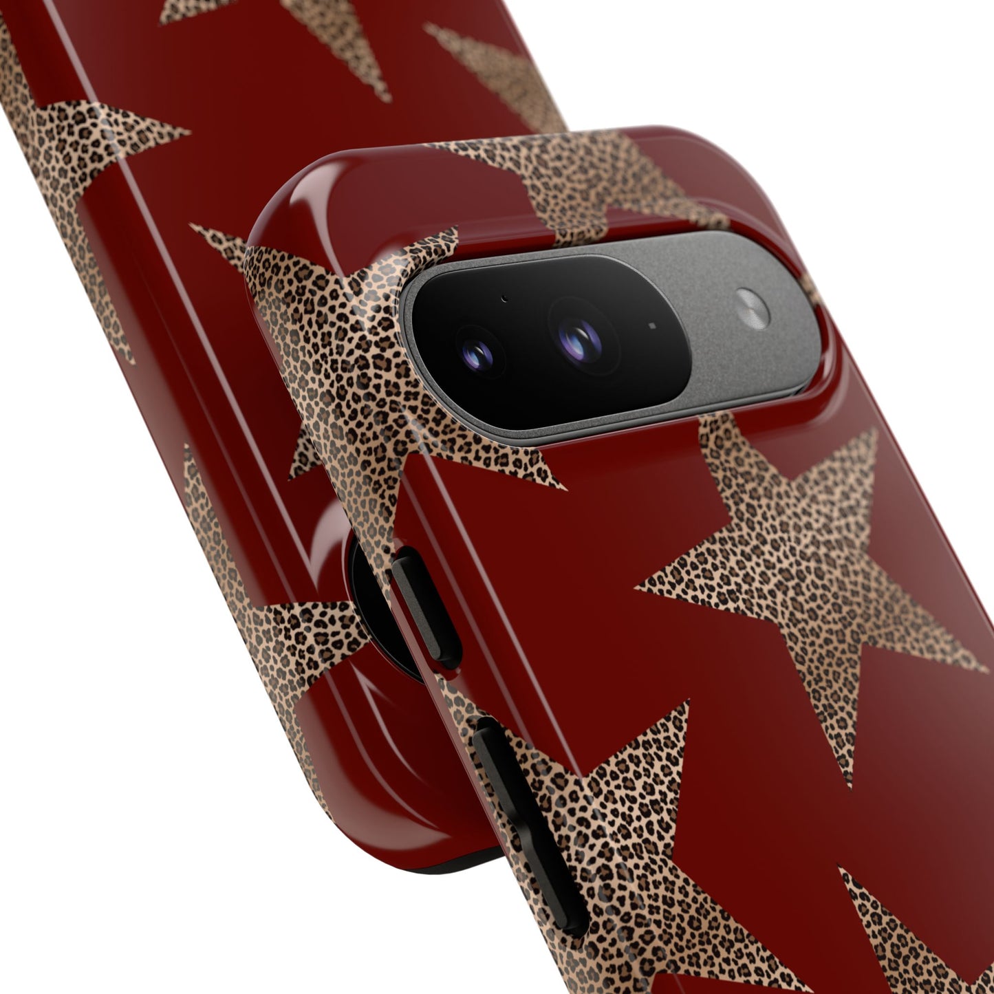 Leopard Star Luxe - Burgundy Edition | Aesthetic Coquette Phone Case for iPhone & Galaxy - JGUS