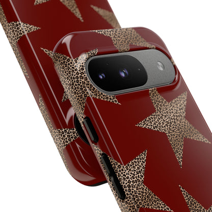 Leopard Star Luxe - Burgundy Edition | Aesthetic Coquette Phone Case for iPhone & Galaxy - JGUS