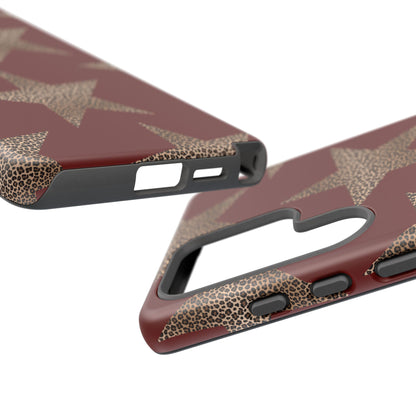 Leopard Star Luxe - Burgundy Edition | Aesthetic Coquette Phone Case for iPhone & Galaxy - JGUS