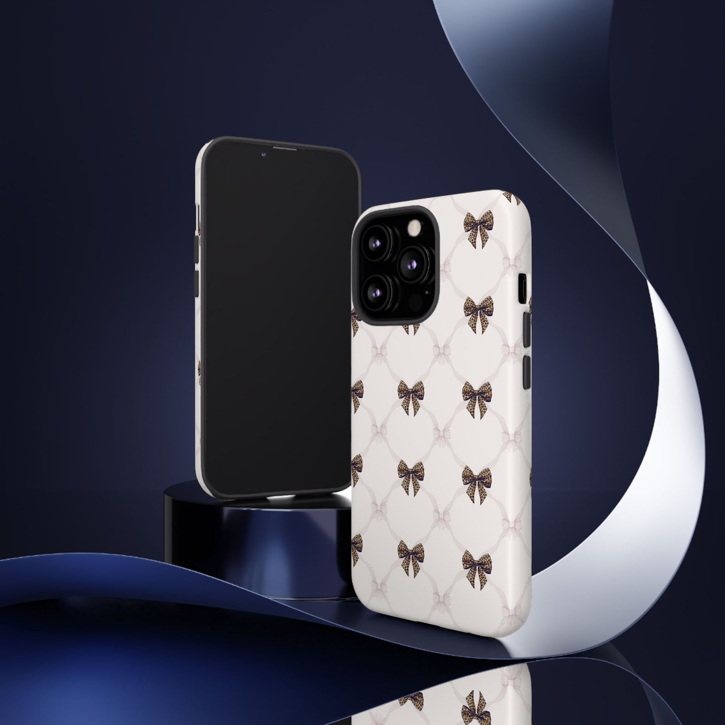Chic Bow Pattern Phone Case | Elegant Clear Protective Case | Stylish iPhone & Samsung Cover - JGUS