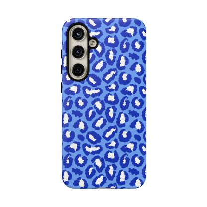 Leopard Vibes - Blue Edition Phone Case for iPhone & Samsung - Stylish & Durable Animal Print Case - JGUS
