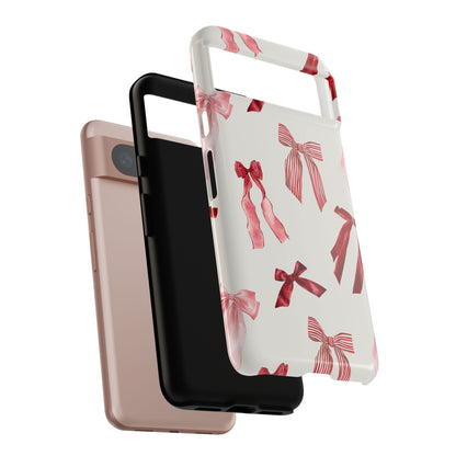 Burgundy Chic Bow Design Phone Case - JGUS