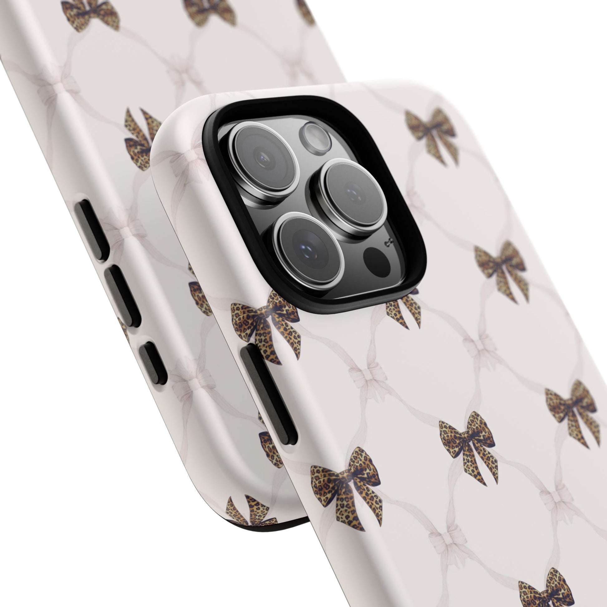Chic Bow Pattern Phone Case | Elegant Clear Protective Case | Stylish iPhone & Samsung Cover - JGUS