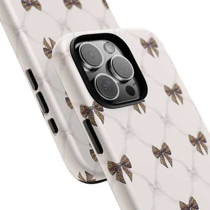 Chic Bow Pattern Phone Case | Elegant Clear Protective Case | Stylish iPhone & Samsung Cover - JGUS