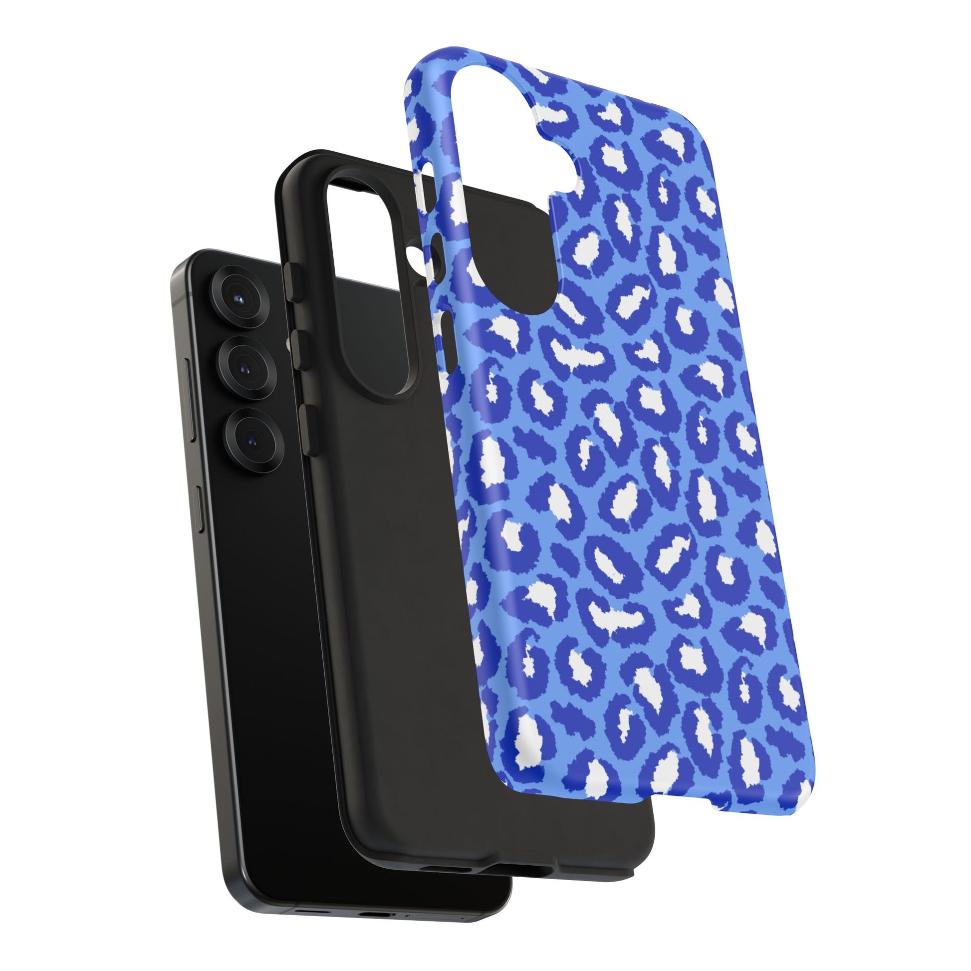 Leopard Vibes - Blue Edition Phone Case for iPhone & Samsung - Stylish & Durable Animal Print Case - JGUS