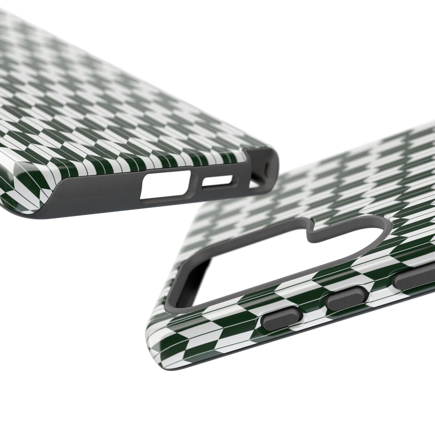 Green Harmony Geometric Phone Case – Durable, Slim, and MagSafe Compatible - JGUS