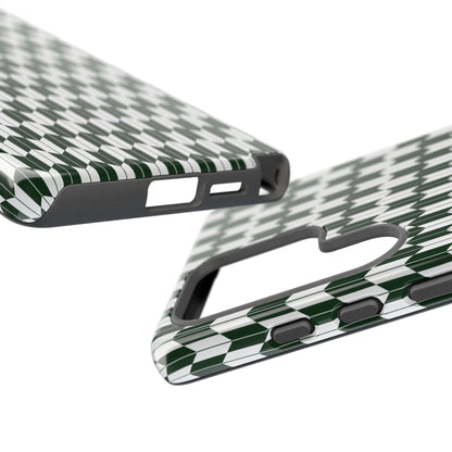 Green Harmony Geometric Phone Case – Durable, Slim, and MagSafe Compatible - JGUS
