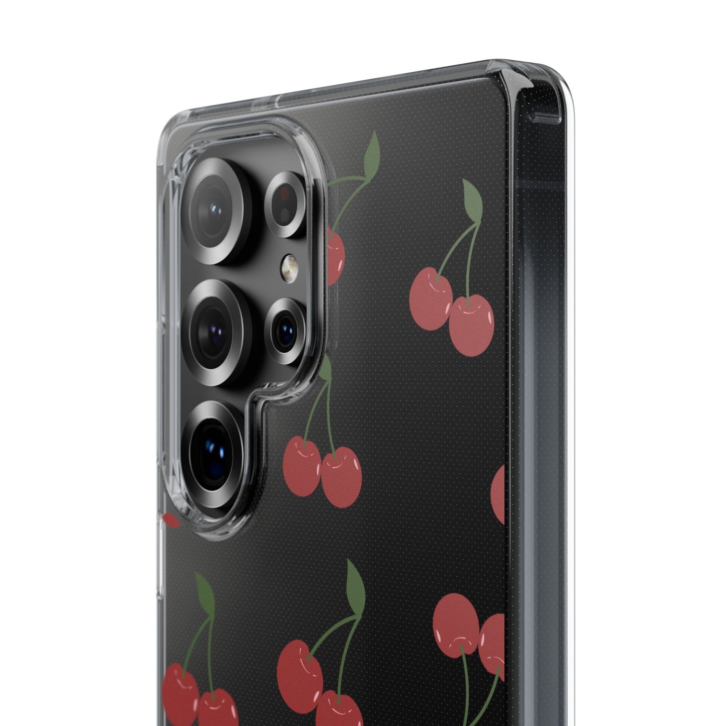 Random Cherry Pattern Clear Phone Case