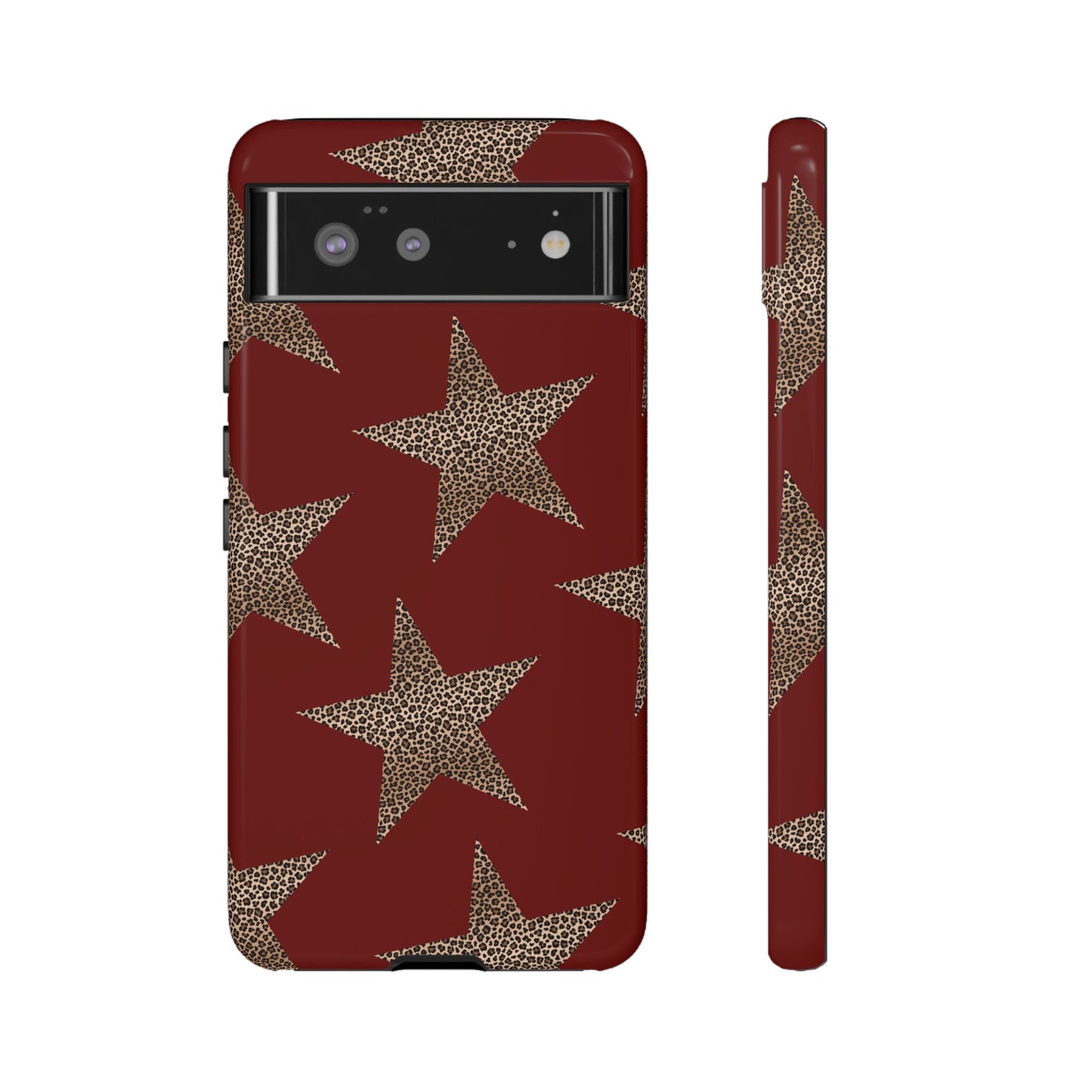 Leopard Star Luxe - Burgundy Edition | Aesthetic Coquette Phone Case for iPhone & Galaxy - JGUS