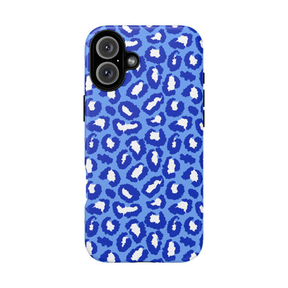Leopard Vibes - Blue Edition Phone Case for iPhone & Samsung - Stylish & Durable Animal Print Case - JGUS