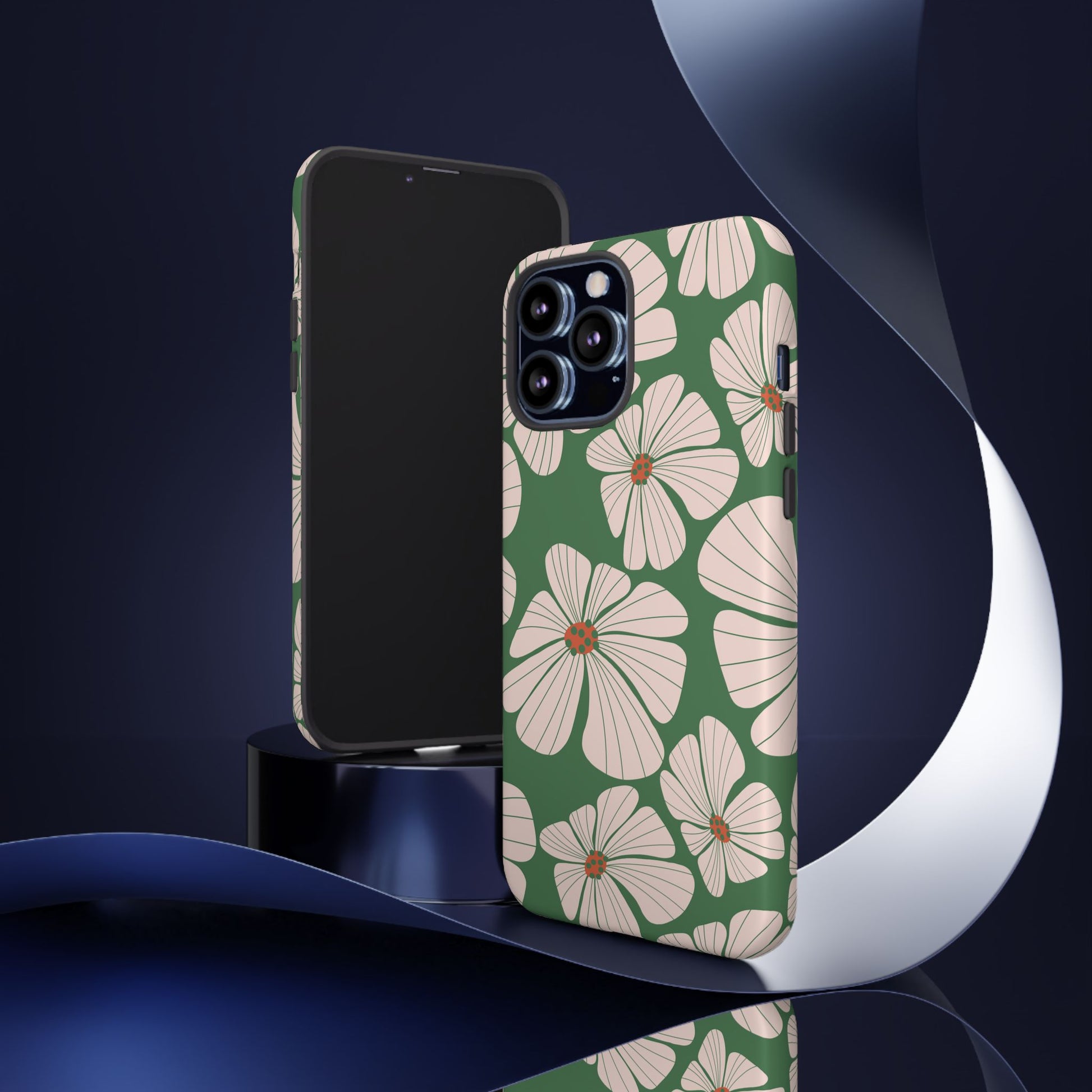 Retro Floral Abstract Phone Case – Vintage 70s & 80s Aesthetic for iPhone & Samsung - JGUS