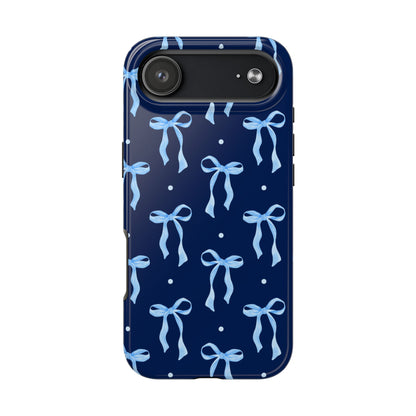 Bows and Blues Phone Case – Cute & Durable Bow Print Case for iPhone & Samsung
