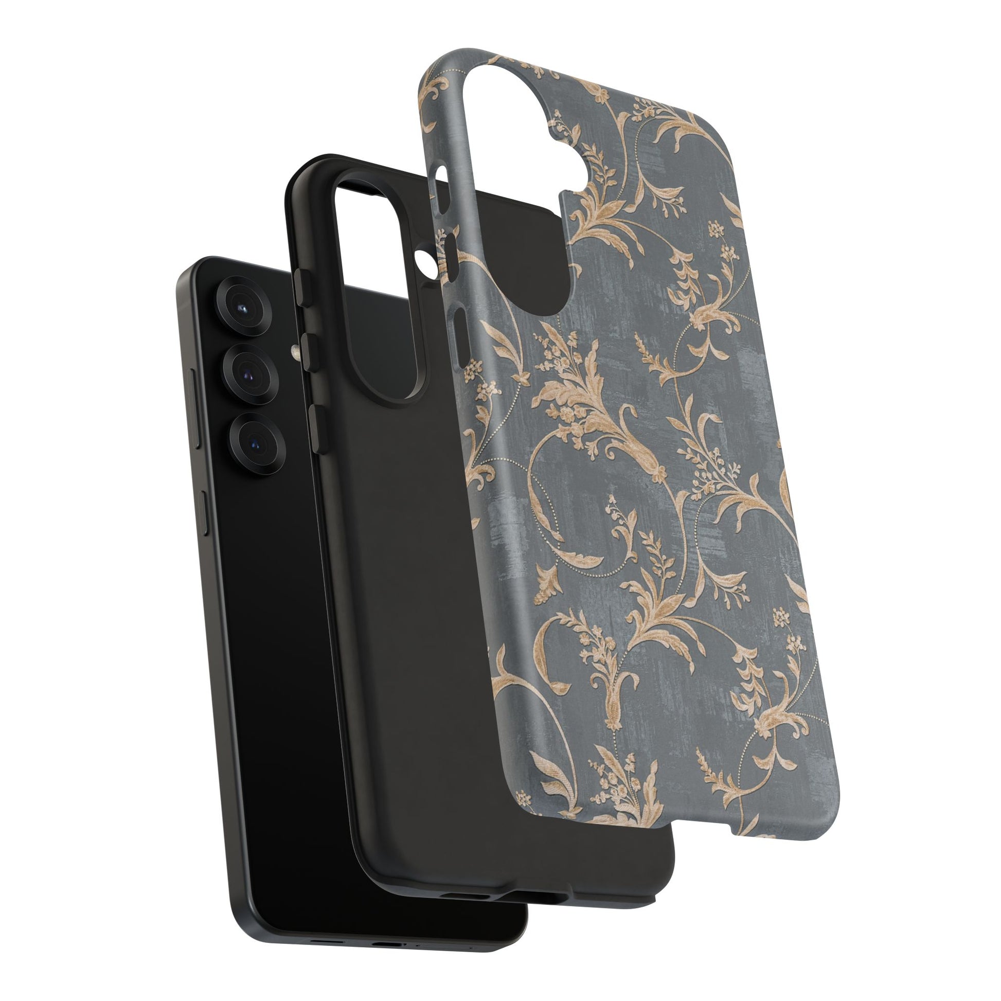 Old-Fashioned Flower Phone Case – Aesthetic Protective Cover for iPhone & Samsung - JGUS