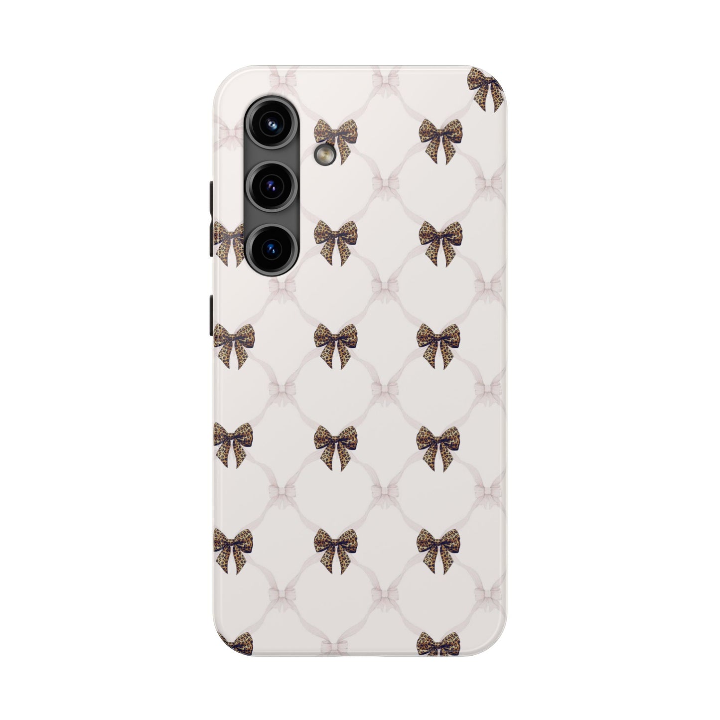 Chic Bow Pattern Phone Case | Elegant Clear Protective Case | Stylish iPhone & Samsung Cover