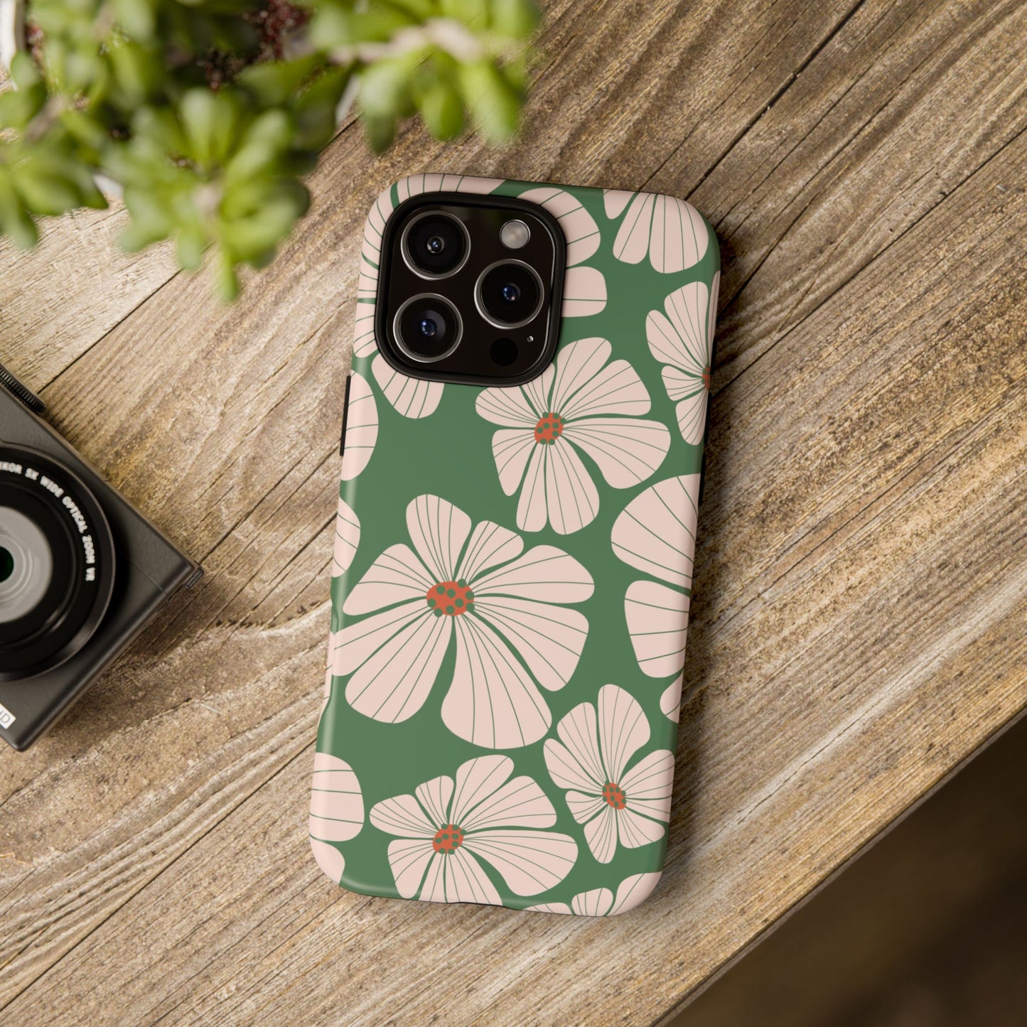 Retro Floral Abstract Phone Case – Vintage 70s & 80s Aesthetic for iPhone & Samsung - JGUS