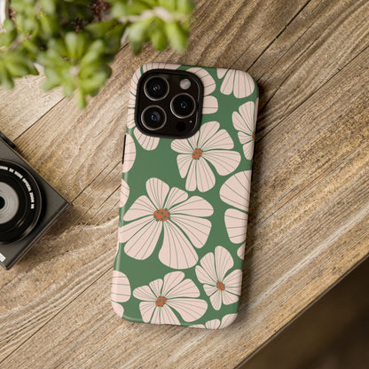 Retro Floral Abstract Phone Case – Vintage 70s & 80s Aesthetic for iPhone & Samsung - JGUS