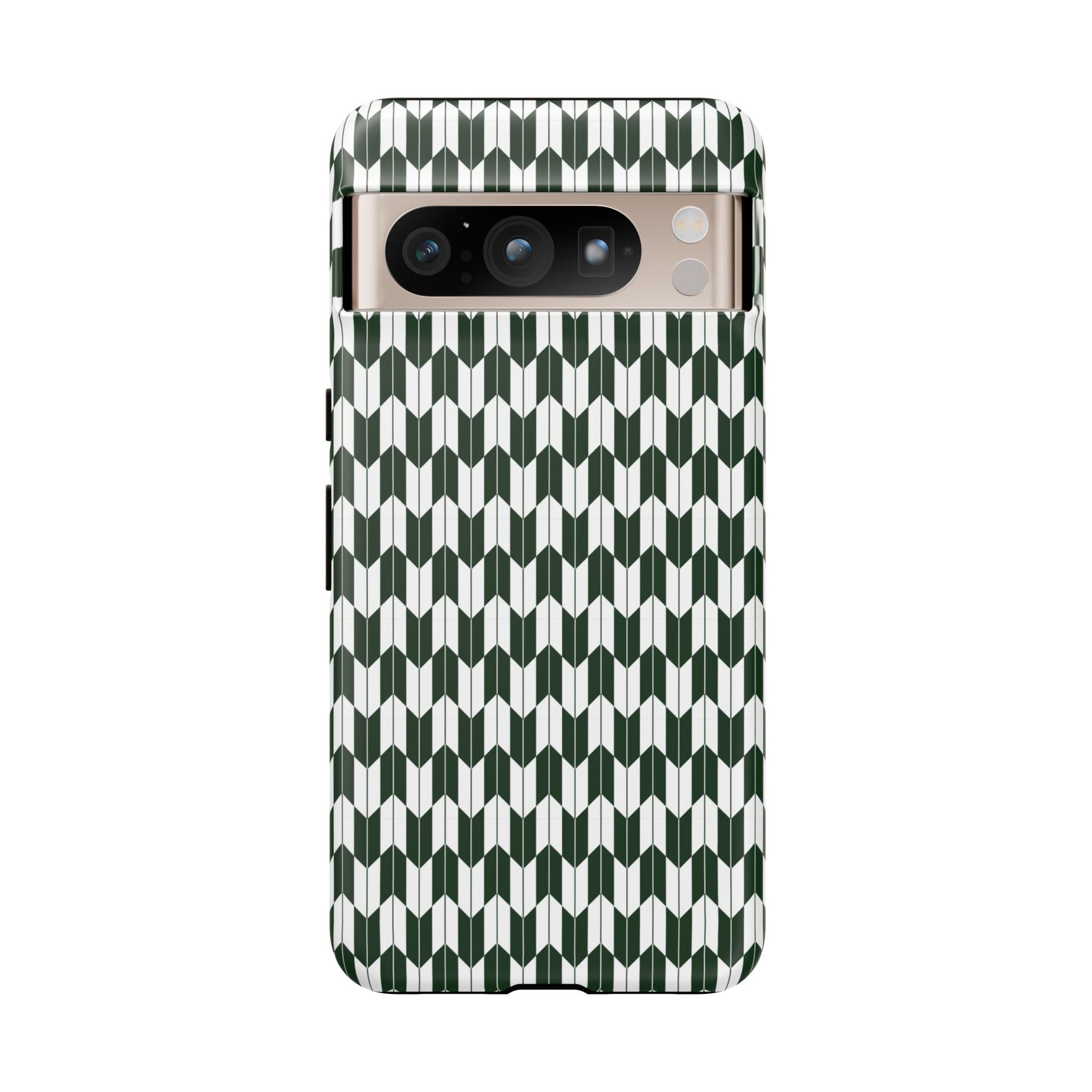 Green Harmony Geometric Phone Case – Durable, Slim, and MagSafe Compatible - JGUS