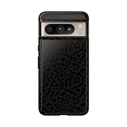 Retro Geometric Vibes Phone Case – 80s 90s Vintage Abstract Pattern for iPhone & Samsung - JGUS