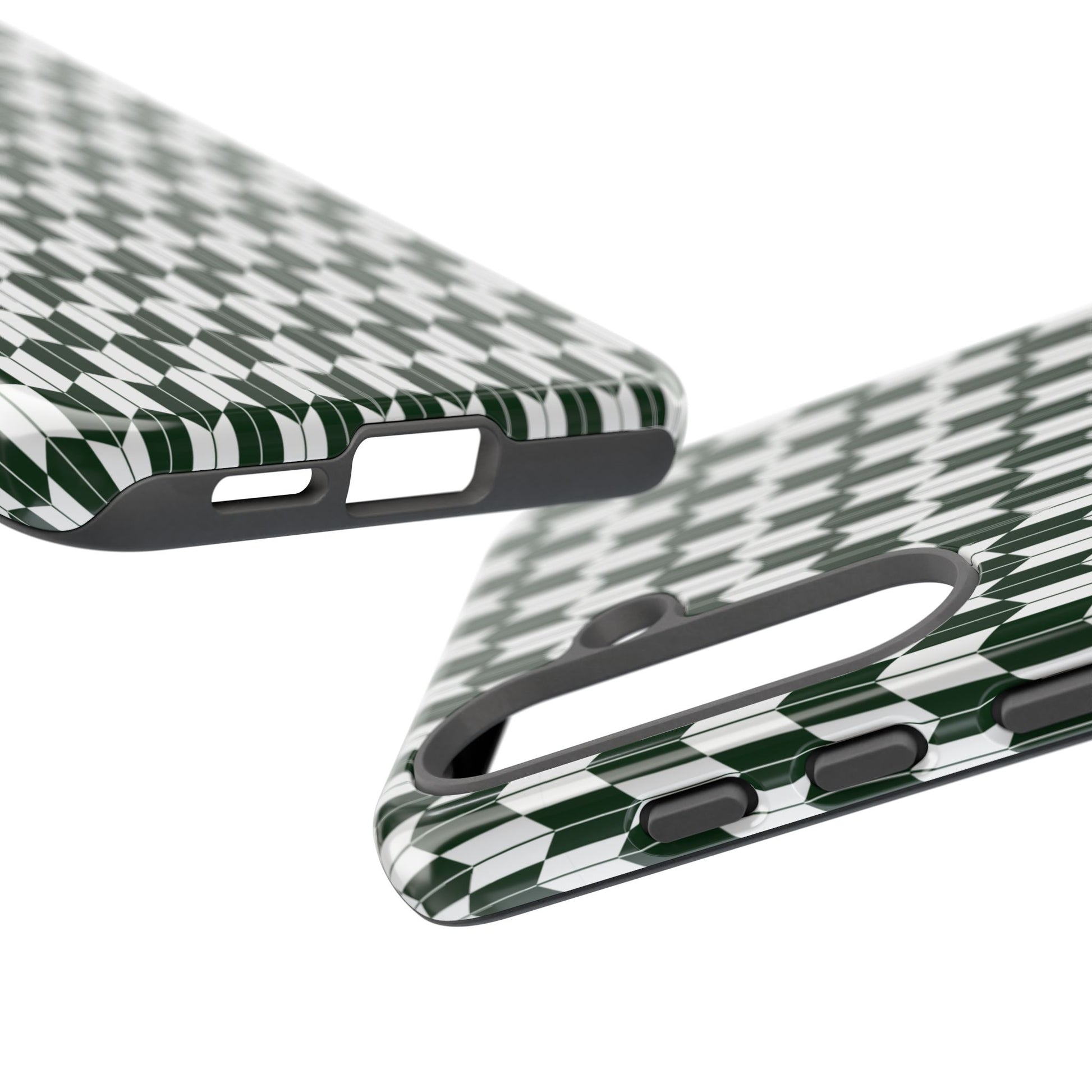 Green Harmony Geometric Phone Case – Durable, Slim, and MagSafe Compatible - JGUS